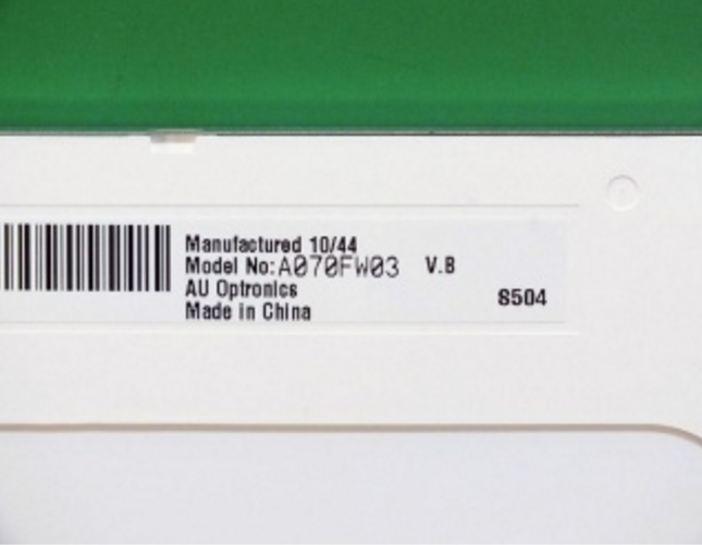 Original A070FW03 VB AUO Screen Panel 7" 480*234 A070FW03 VB LCD Display